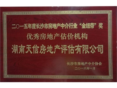天信評(píng)估再次榮獲長(zhǎng)沙房產(chǎn)中介行業(yè)“金紐帶”獎(jiǎng)